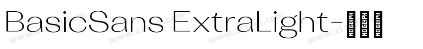 BasicSans ExtraLight字体转换